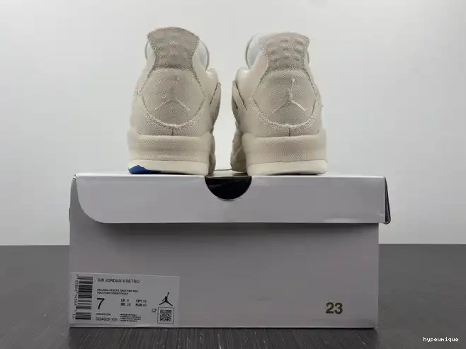 HYPE Jordan 4 Canvas Blank DQ4909-100 Retro (W) 0623
